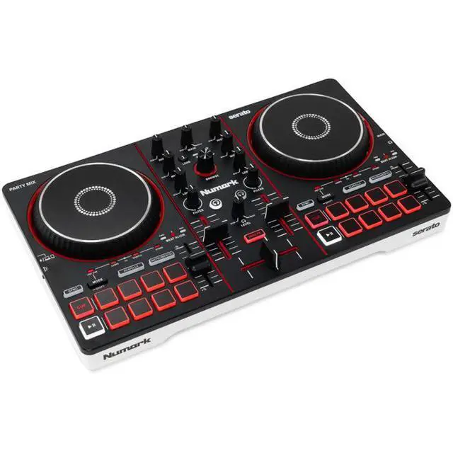 Alt view image 7 of 7 - Numark Party Mix III | Built-In LED Light Show | 2-Deck DJ Controller with Stems