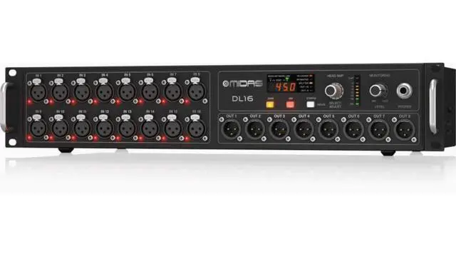 Alt view image 3 of 4 - Midas DL16 | 16-In / 8-Out Digital Stagebox | Dual AES50 Ports & ULTRANET Support