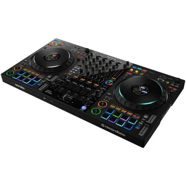 Alt view image 2 of 2 - Pioneer DJ DDJ-FLX10 with Odyssey Case | rekordbox and Serato DJ Pro Controller | Black Wheeled Case with Laptop Shelf