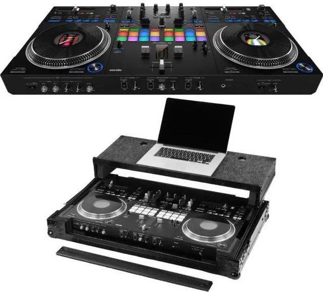 Main image of Pioneer DJ DDJ-REV7 with Odyssey Case | Motorized 2-Channel Scratch DJ Controller | Wheeled Case with Laptop Platform