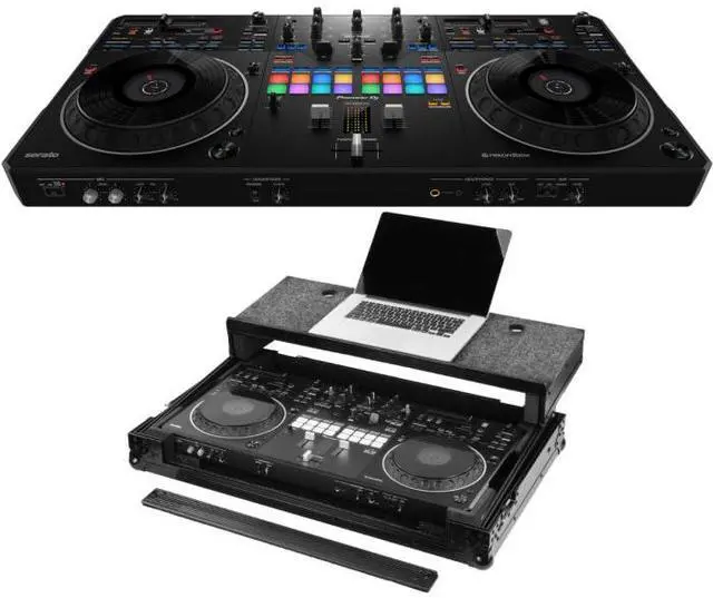Main image of Pioneer DJ DDJ-REV5 with Odyssey Case | 2-Channel Scratch DJ Controller with Stems | Wheeled Case with Laptop Platform