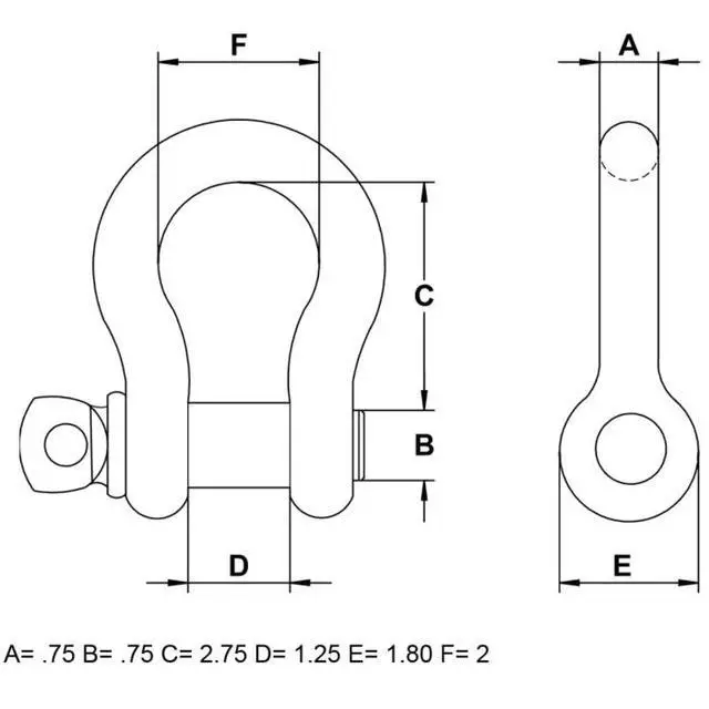 Alt view image 6 of 6 - ProX XT-USHACKLE075 | 3/4in Galvanized Screw Pin Shackle | 3 Ton WLL for Stage Rigging