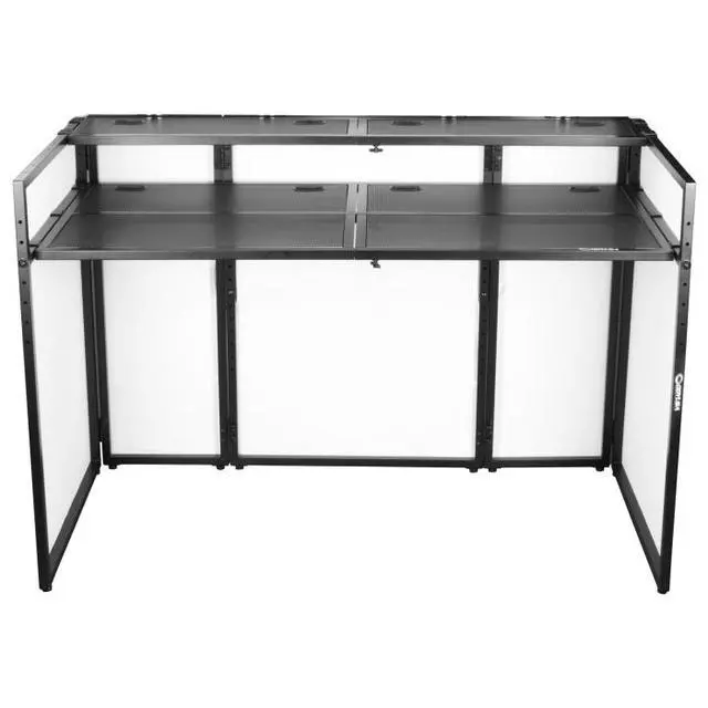 Alt view image 2 of 6 - Odyssey DJBOOTHM65OP | DJ Booth with 65in TV Mount | Adjustable Tier & Cable Ports