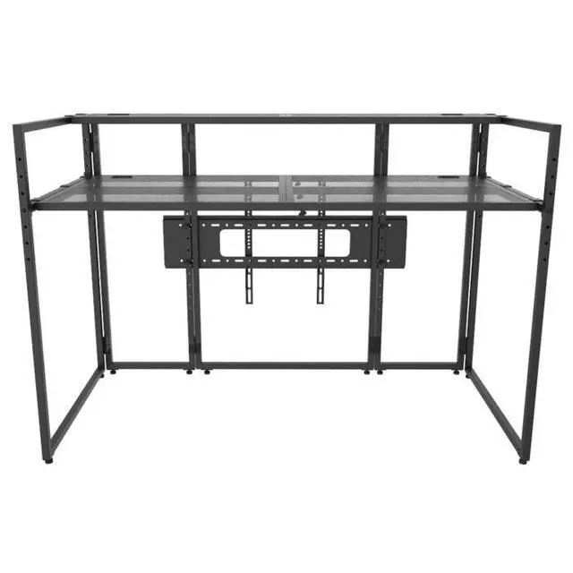 Alt view image 3 of 6 - Odyssey DJBOOTHM65OP | DJ Booth with 65in TV Mount | Adjustable Tier & Cable Ports