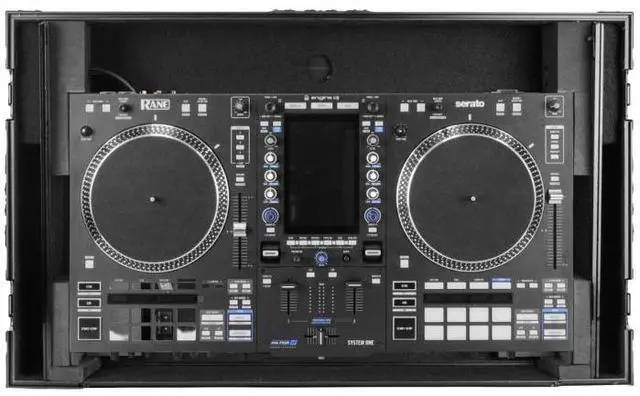 Alt view image 6 of 7 - Odyssey FPR-GSSYSTEMONE1UWBL | Pre-Wired Case for RANE SYSTEM ONE | 1U Rack and Glide Laptop Platform
