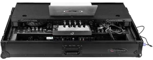 Alt view image 4 of 7 - Odyssey FPR-GSXDJAZW1UBL | Pre-Wired Case for XDJ-AZ | 1U Rack, Wheels and Glide Laptop Platform