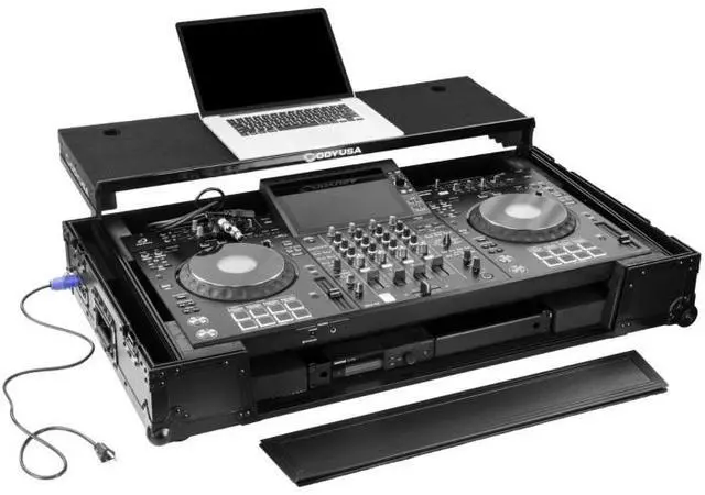 Main image of Odyssey FPR-GSXDJAZW1UBL | Pre-Wired Case for XDJ-AZ | 1U Rack, Wheels and Glide Laptop Platform