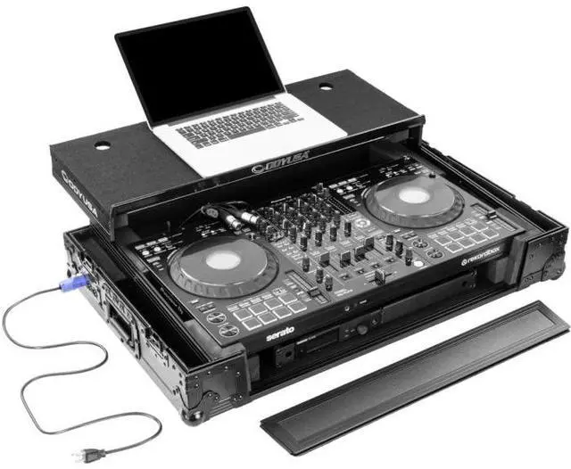 Main image of Odyssey FPR-GSFLX10W1UBL | Case for Pioneer DJ DDJ-FLX10 | Pre-Wired XLR, 1U Rack and Wheels