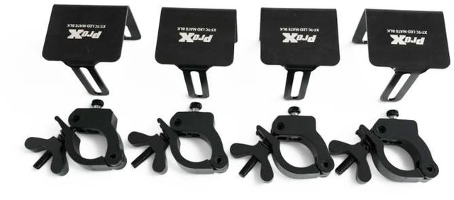 Main image of ProX XT-TCLEDMATEBLKX4 | Set of 4 Direct LED Panel Clamps | 2in Truss Pipe Mounting