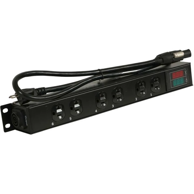 Alt view image 2 of 7 - ProX X-PWEDLEDX6TARA | 6 Outlet 20A Power Center | True1 I/O with LED Meter