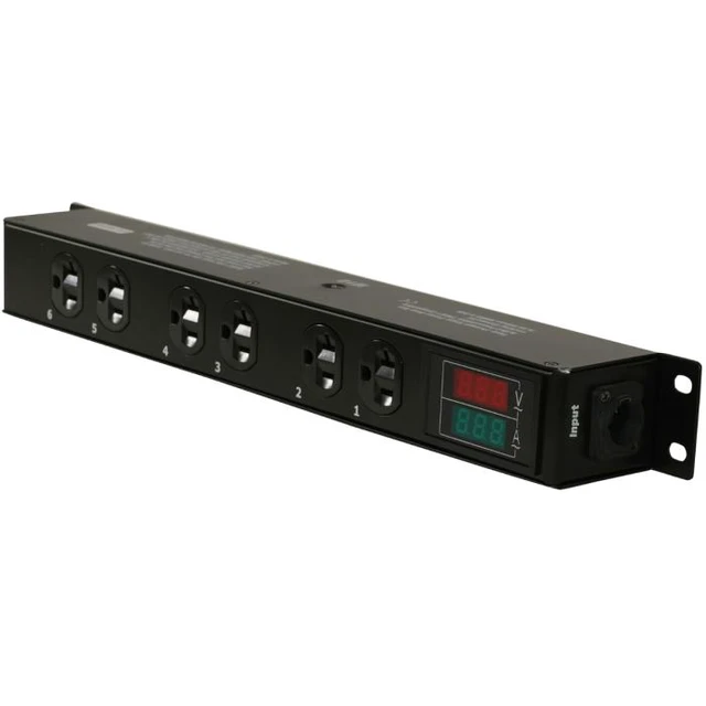 Alt view image 3 of 7 - ProX X-PWEDLEDX6TARA | 6 Outlet 20A Power Center | True1 I/O with LED Meter