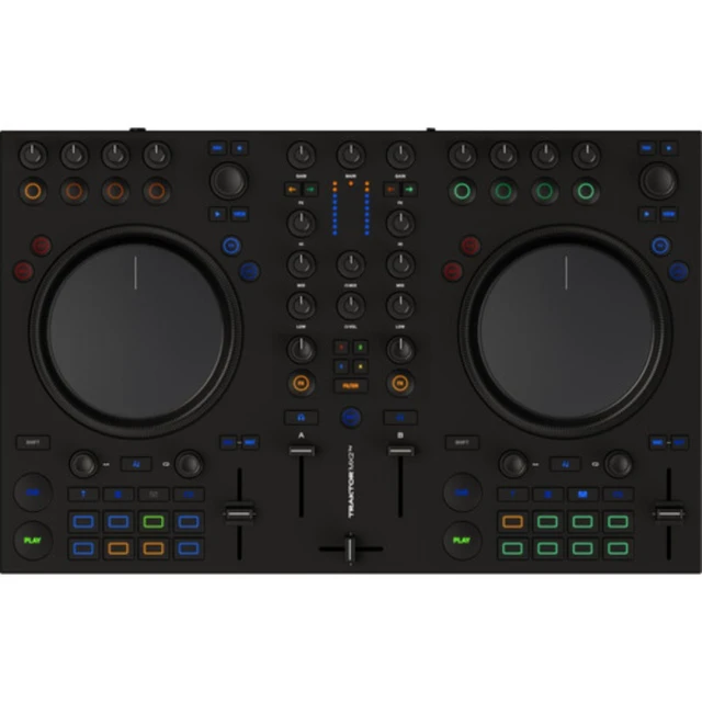 Alt view image 3 of 6 - Native Instruments Traktor MX2 | 2-Channel DJ Controller with Traktor Pro 4 | 16 RGB Pads and 24-bit/96 kHz Audio