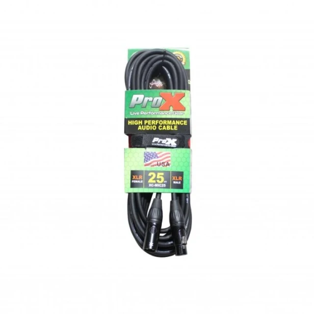 Alt view image 6 of 6 - ProX XC-MIC25 25' XLR-F to XLR-M Balanced High Performance Microphone Cable