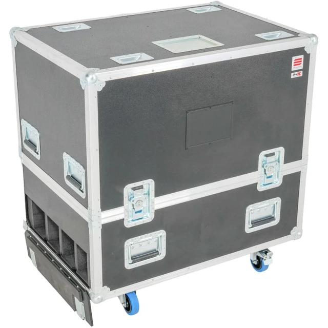Alt view image 3 of 7 - ProX XSM-LDMAU44GX2 | Flight Case for 2x LD Systems MAUI 44 G2 | 4x 5in Casters with Column Storage