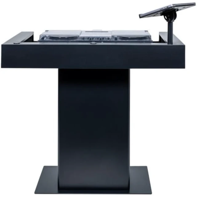 Alt view image 2 of 7 - Headliner HL30000 | Malibu Black Podium-Style DJ Booth | 18U Rack with Transport Bags