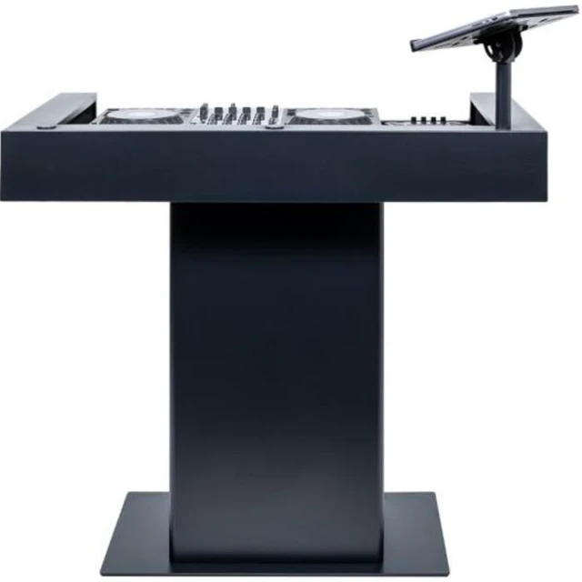 Main image of Headliner HL30000 | Malibu Black Podium-Style DJ Booth | 18U Rack with Transport Bags