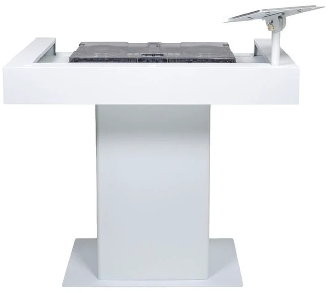 Alt view image 3 of 7 - Headliner HL30001 | Malibu White Podium-Style DJ Booth | 18U Rack with Transport Bags