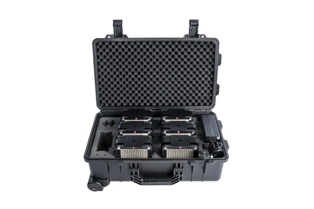 Alt view image 6 of 7 - Ape Labs Vega TourBox | 6 Battery-Powered 25-Pixel LED Floodlights | SoftBag, Charger & Remote (ID: 100590)