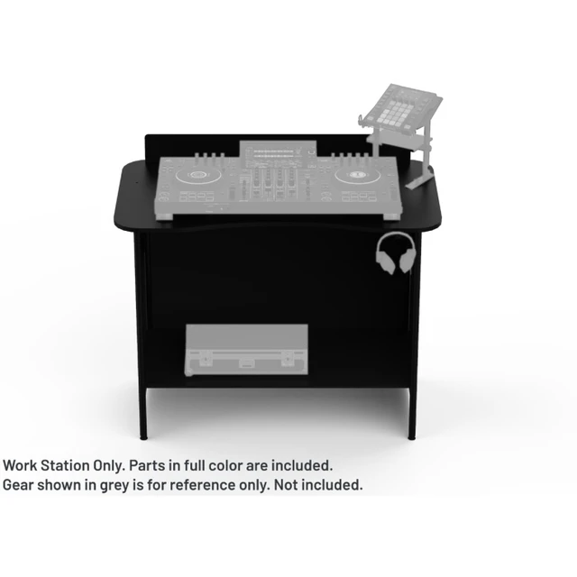 Alt view image 7 of 7 - Humpter Move (Black) | Portable Folding DJ Booth with 47.2in Tabletop | 154lb Capacity & Tool-Free Setup
