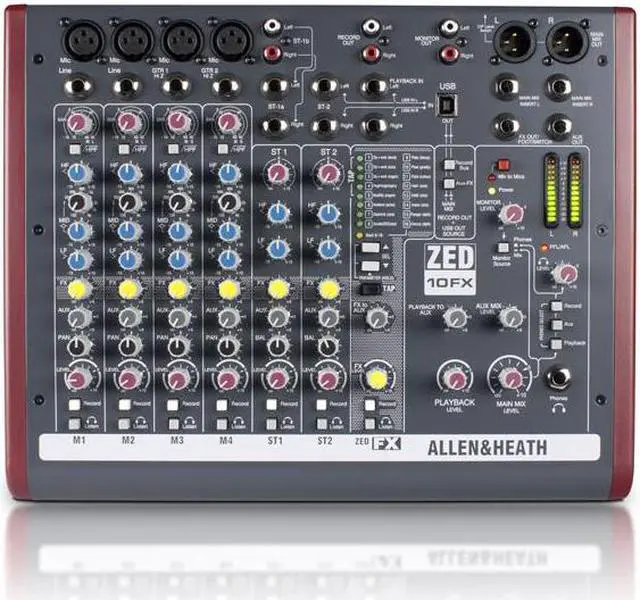 Alt view image 5 of 12 - Allen & Heath ZED-10FX Audio Mixer w/Effects