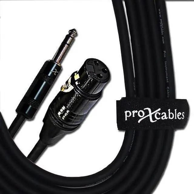 Alt view image 2 of 7 - ProX 1/4" TRS to XLR Female Cable, 5'
