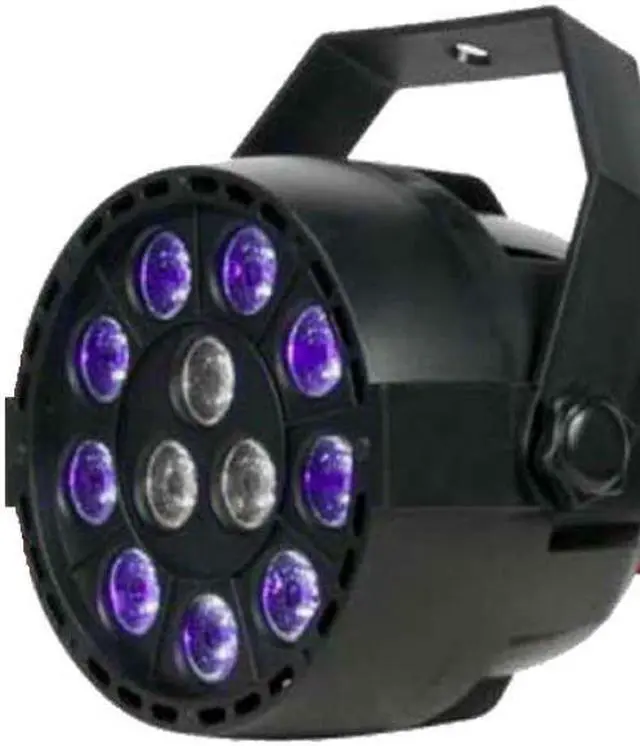 Main image of Eliminator Lighting Mini Par UVW LED Black Light with Strobe Black