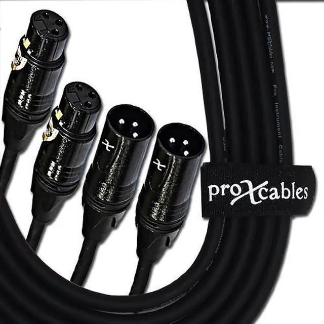 Main image of ProX XC-DXLR03 (3ft Dual XLR-M to Dual XLR-F Cable)