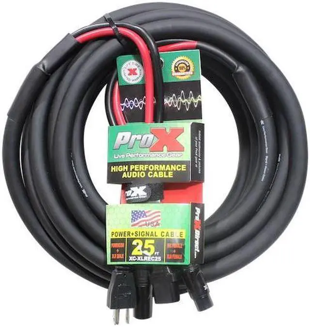 Main image of ProX XC-XLREC25 (25ft XLR / IEC Combo)