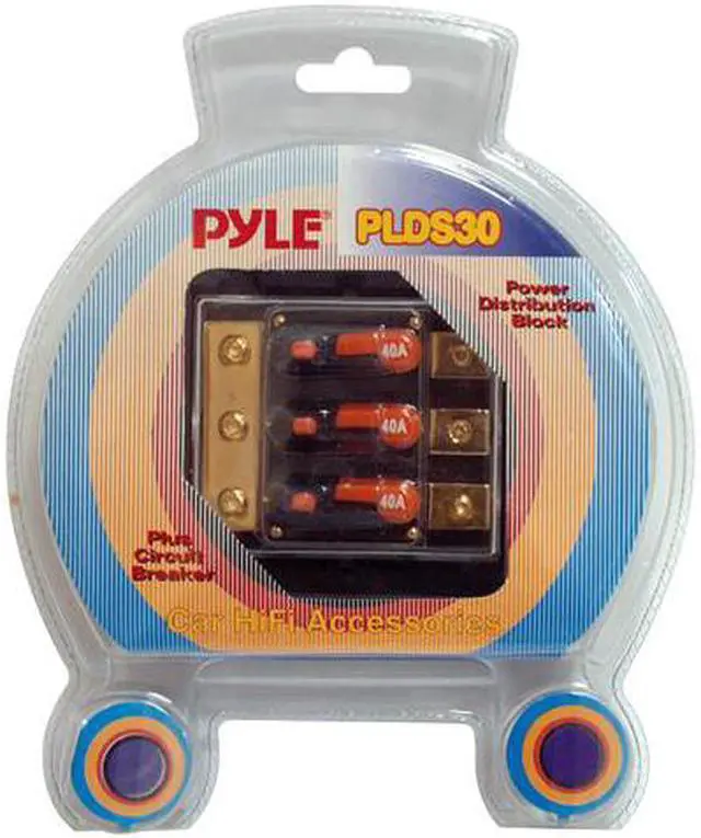 Main image of PYLE CAR AUDIO PLDS30 NEW TRIPLE CIRCUIT BREAKER POWER DISTRIBUTION BLOCK 40 AMP