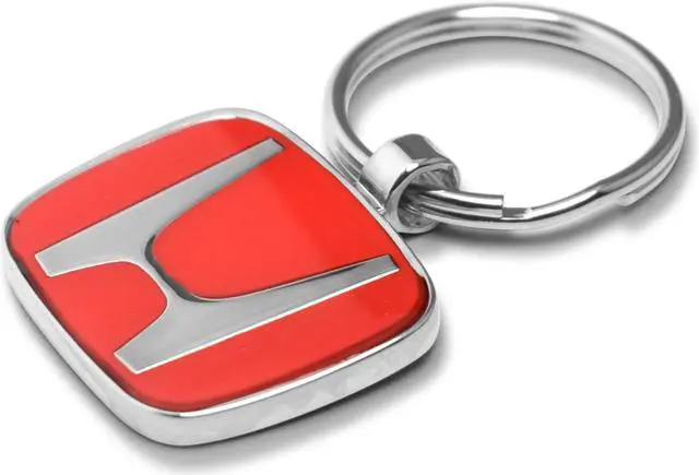 Alt view image 2 of 5 - iPick Image - Honda Red H Logo Chrome Die-cast Metal Key Chain - Honda