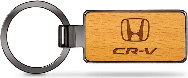 Main image of Honda CR-V Laser Engraved Maple Wood Gunmetal Frame Case Key Chain