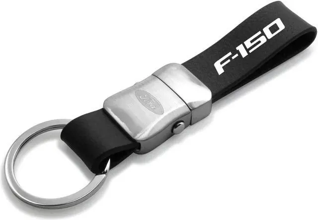 Main image of Ford F-150 Genuine Black Leather Strap Detachable Key Chain