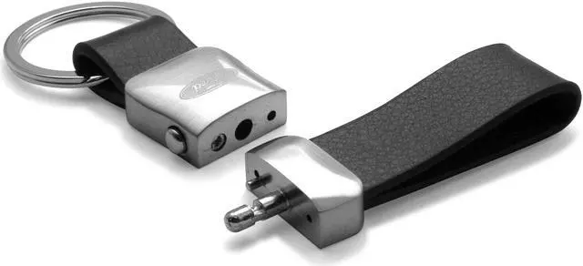 Alt view image 3 of 6 - Ford F-150 Genuine Black Leather Strap Detachable Key Chain