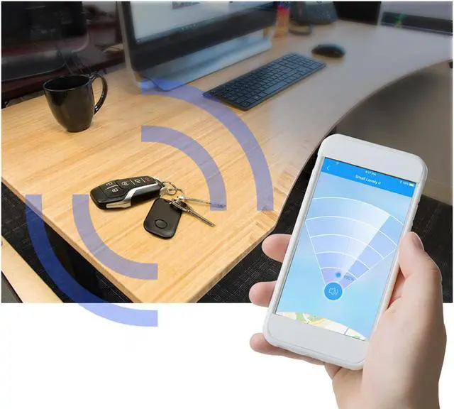 Alt view image 3 of 6 - Ford Focus RS Cell Phone Bluetooth Smart Tracker Locator Key Chain for Car Key, Pets, Wallet, Purses, Handbags