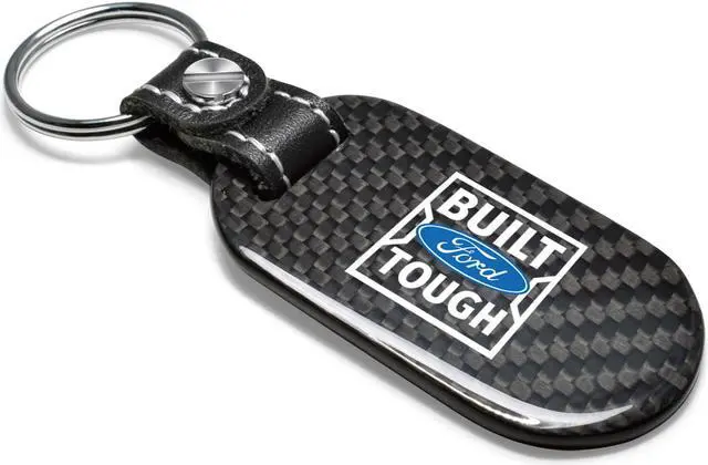 Alt view image 2 of 6 - Ford Built-Ford-Tough 100% Real Black Carbon Fiber Tag Style Key Chain