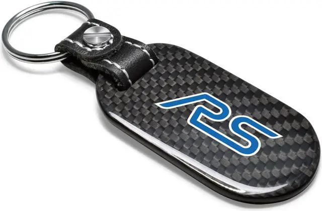 Alt view image 2 of 6 - Ford Focus RS 100% Real Black Carbon Fiber Tag Style Key Chain