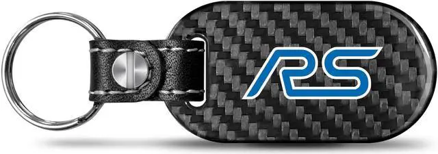 Main image of Ford Focus RS 100% Real Black Carbon Fiber Tag Style Key Chain