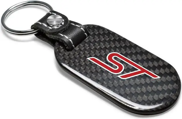Alt view image 2 of 6 - Ford Focus ST 100% Real Black Carbon Fiber Tag Style Key Chain