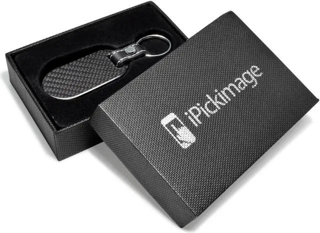 Alt view image 5 of 6 - Ford F-150 Lariat 100% Real Black Carbon Fiber Tag Style Key Chain