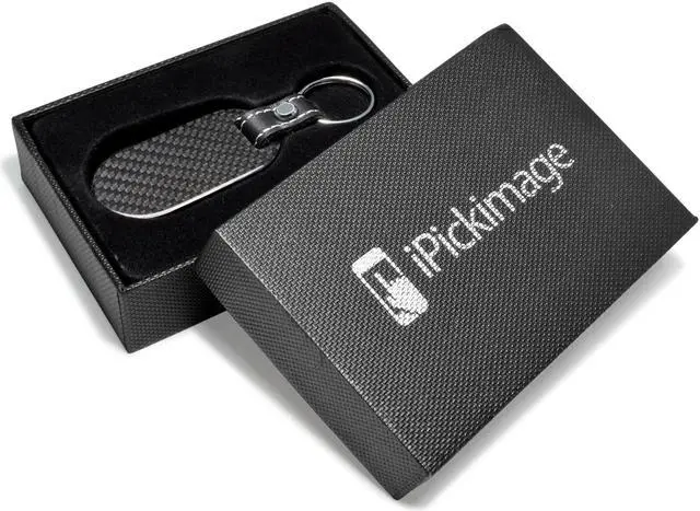 Alt view image 5 of 6 - Ford Ranger 100% Real Black Carbon Fiber Tag Style Key Chain