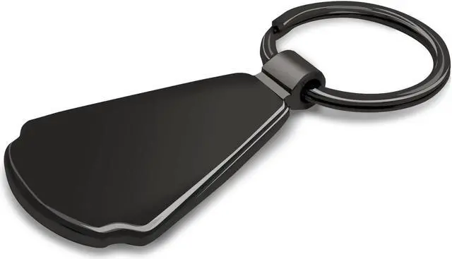 Alt view image 5 of 6 - Ford Flex Real Black Carbon Fiber Gunmetal Black Metal Teardrop Key Chain