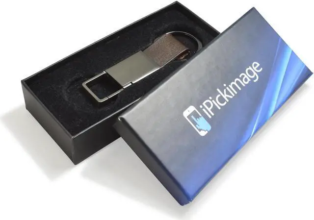 Alt view image 4 of 5 - Ford Mustang Cobra Brown Leather Strap Gunmetal Pull-out Metal Key Chain