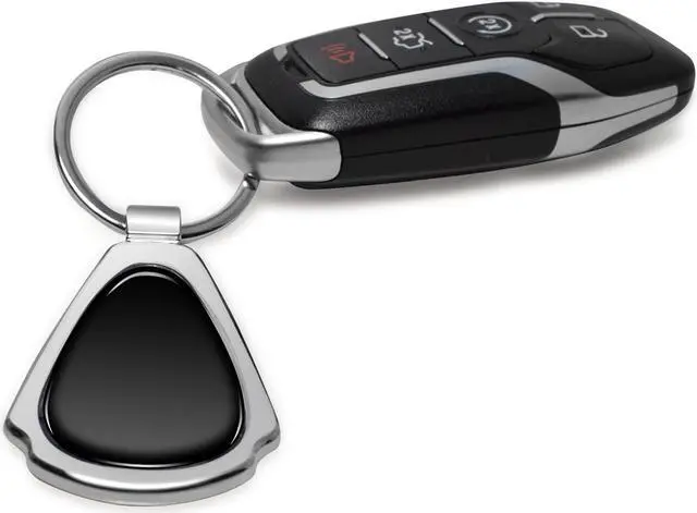 Alt view image 4 of 7 - Ford F-150 2015 up Black Dome Chrome Metal Teardrop Key Chain