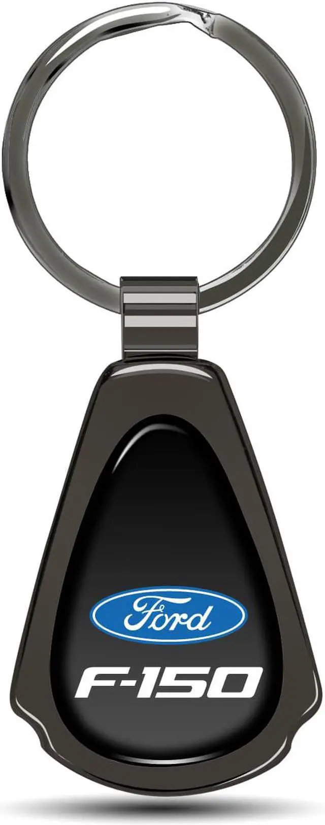 Main image of Ford F-150 Black Dome Dark Gunmetal Metal Teardrop Key Chain