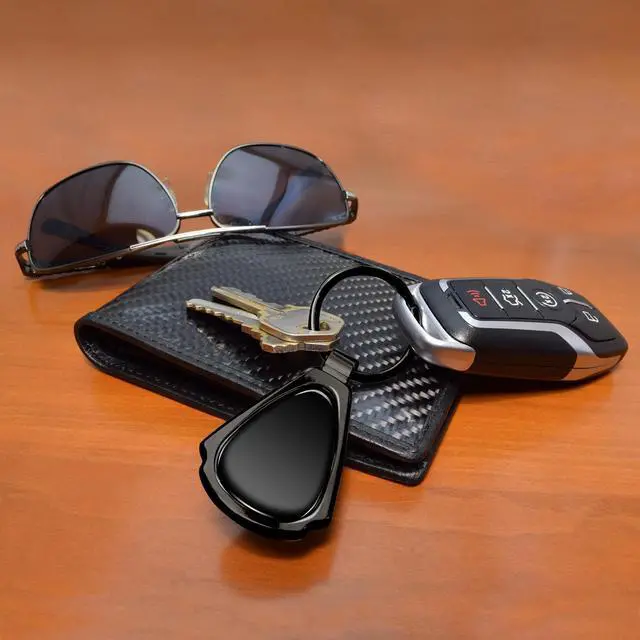 Alt view image 3 of 7 - Ford F-150 Black Dome Dark Gunmetal Metal Teardrop Key Chain