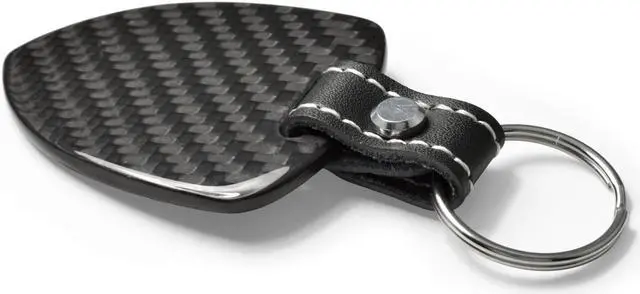 Alt view image 2 of 4 - Ford F-150 Raptor Claw Marks Real Black Carbon Fiber Large Shield-Style Key Chain