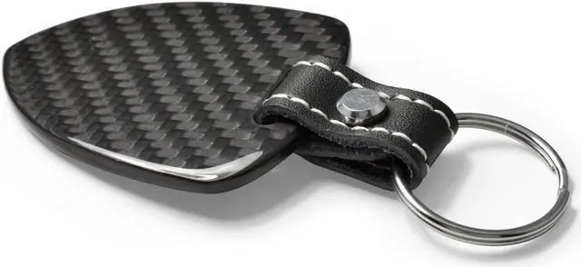 Alt view image 3 of 5 - Ford Explorer Real Black Carbon Fiber Large Shield-Style Key Chain