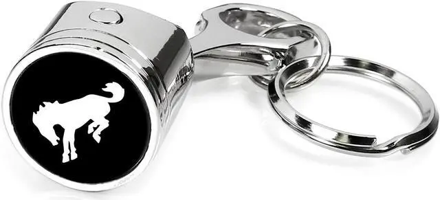 Main image of Ford Bronco Chrome Finish Engine Piston and Rod Metal Key Chain Keychain