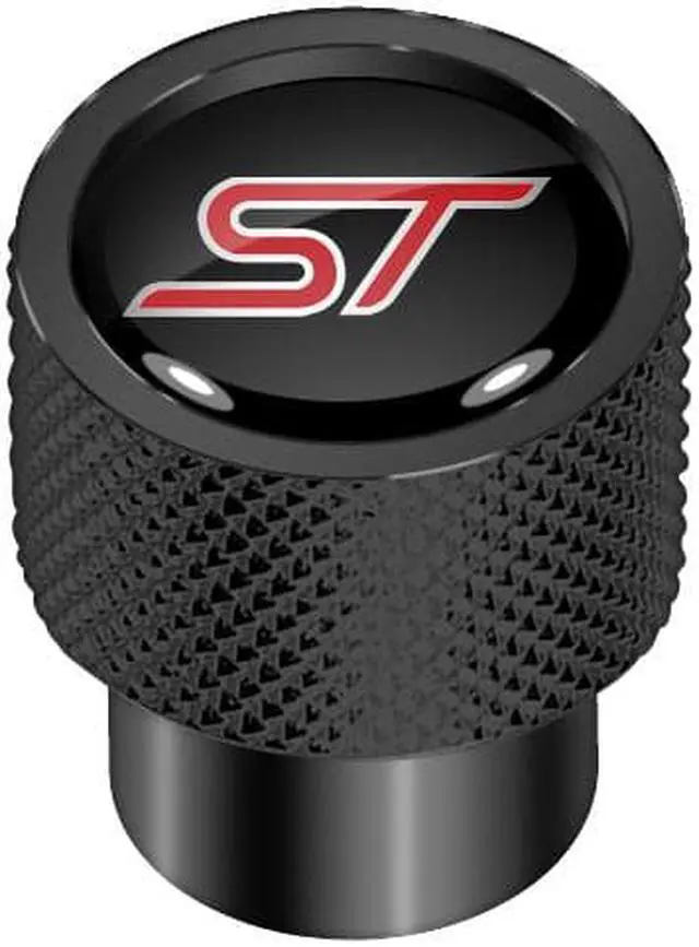 Alt view image 2 of 5 - Ford Focus ST in Black on Black Aluminum Tire Valve Stem Caps