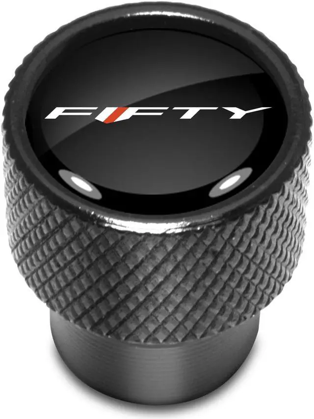 Alt view image 2 of 5 - Chevrolet Camaro 50 Years in Black on Black Aluminum Tire Valve Stem Caps